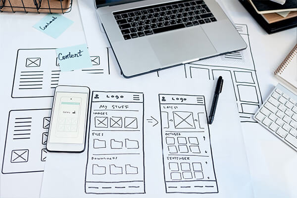 Web design and development concept on computer screen - Tru Designs